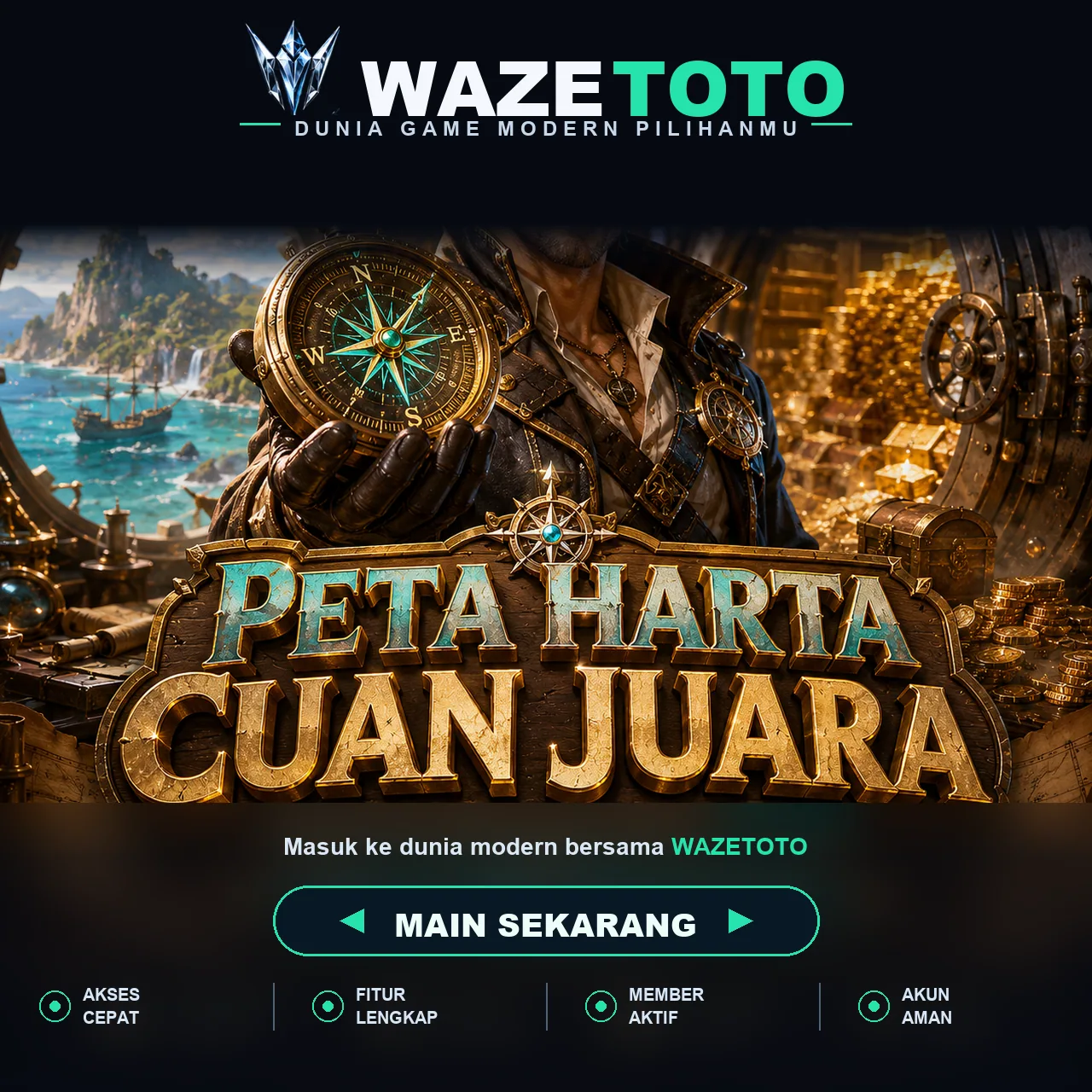 Banner resmi WAZETOTO untuk panduan pola spin slot gacor dan maxwin di klik pasar
